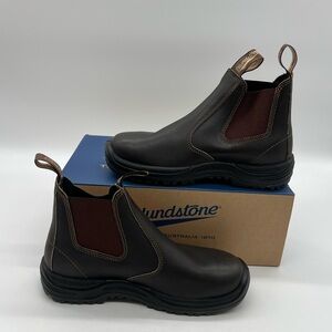 Blundstone 490 Work Series Sz 6 Men 7 Women 9 Stout Brown Leather Chelsea Boots.